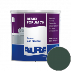 Эмаль акриловая для пола Aura Luxpro Remix Forum 70 RAL 6005 (мохово-зелёный) глянцевая