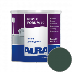 Эмаль акриловая для пола Aura Luxpro Remix Forum 70 RAL 6005 (мохово-зелёный) глянцевая