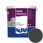 Эмаль акриловая для пола Aura Luxpro Remix Forum 70 RAL 6009 (пихтово-зелёный) глянцевая 9 л (11,34кг) 