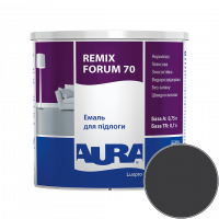Эмаль акриловая для пола Aura Luxpro Remix Forum 70 RAL 9005 (глубокий чёрный) глянцевая