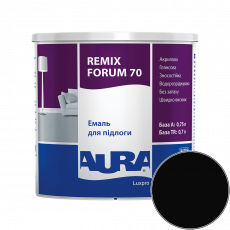 Эмаль акриловая для пола Aura Luxpro Remix Forum 70 RAL 9005 TR (глубокий чёрный) глянцевая