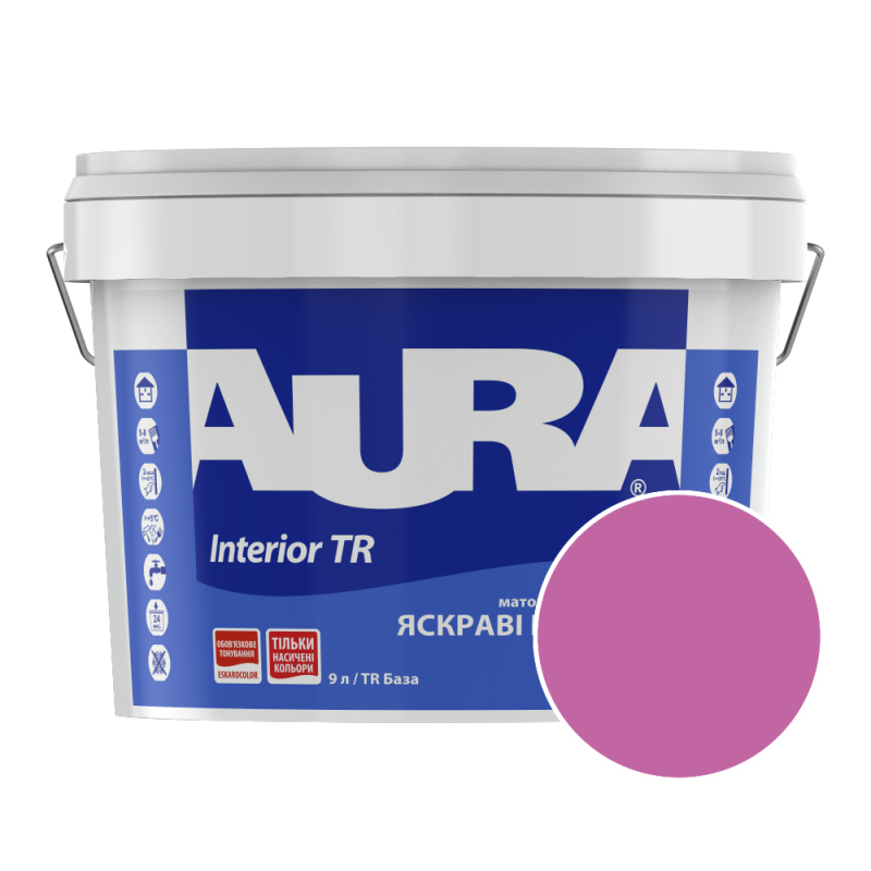 Фарба інтер'єрна Aura Interior TR NCS S 1060-R30B (аметистовий) матова 9 л (11,34кг) 