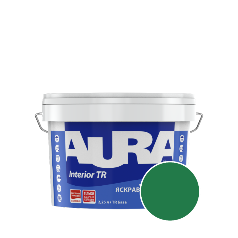 Краска интерьерная Aura Interior TR RAL 160 40 55 (хвойный) матовая 2,25 л (2,72 кг)