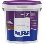 Фарба акрилатна AURA LuxPro 7 для стін та стель шовковисто-матова миюча біла 1 л 