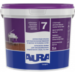 Фарба акрилатна AURA LuxPro 7 для стін та стель шовковисто-матова миюча біла 5 л