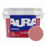 Краска интерьерная моющаяся Aura Mattlatex 3D Korall 145 (тёплый дымчато-розовый) матовая 10 л