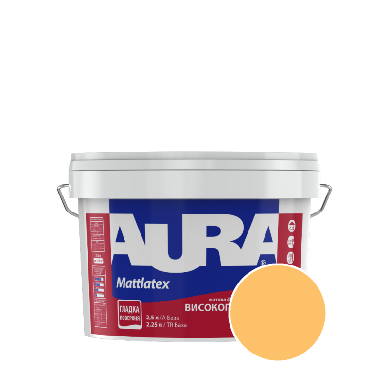 Краска интерьерная моющаяся Aura Mattlatex NCS 0050-Y20R (светло-персиковый) матовая 2.5 л