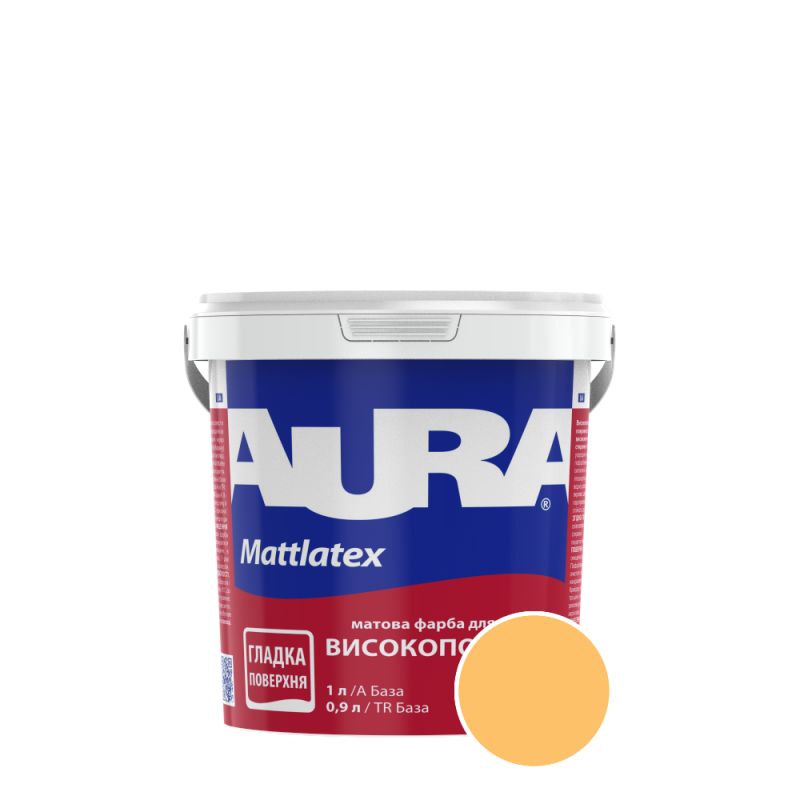 Краска интерьерная моющаяся Aura Mattlatex NCS 0050-Y20R (светло-персиковый) матовая 1 л 