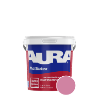 Краска интерьерная моющаяся Aura Mattlatex NCS 1050-R20B (тёплый приглушённый розовый) матовая
