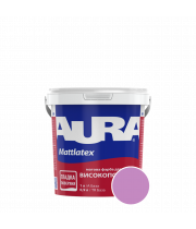 Краска интерьерная моющаяся Aura Mattlatex NCS 1050-R40B (аметистовый) матовая