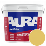Краска интерьерная моющаяся Aura Mattlatex NOVA K080 (золотисто-жёлтый 2) матовая 5 л