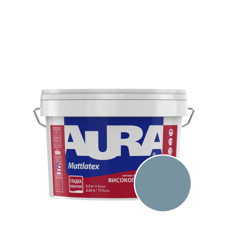 Фарба інтер'єрна миюча Aura Mattlatex NOVA N004 (джинсовий) матова 2.5 л