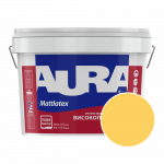 Краска интерьерная моющаяся Aura Mattlatex NOVA Y115 (золотисто-жёлтый) матовая 10 л