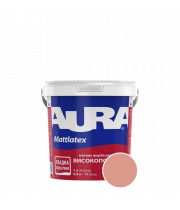 Краска интерьерная моющаяся Aura Mattlatex RAL 040 70 30 (тёплый кораллово-персиковый) матовая