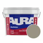 Фарба інтер'єрна миюча Aura Mattlatex RAL 090 60 10 (приглушений бежево-сірий) матова 10 л