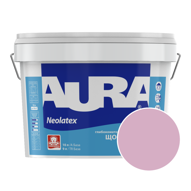 Фарба інтер'єрна латексна Aura Neolatex NCS S 1030-R30B (припилений рожевий) глибокоматова 10 л