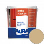 Емаль акрилова Aura Luxpro Remix Aqua 30 RAL 1001 (бежевий) напівматова 2.2 л