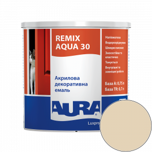 Эмаль акриловая Aura Luxpro Remix Aqua 30 RAL 1015 (светлая слоновая кость) полуматовая
