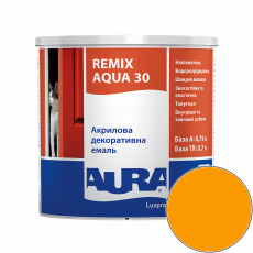 Эмаль акриловая Aura Luxpro Remix Aqua 30 RAL 1028 (солнечно-жёлтый) полуматовая