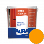 Эмаль акриловая Aura Luxpro Remix Aqua 30 RAL 1028 (солнечно-жёлтый) полуматовая TR 2,2 л