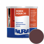 Эмаль акриловая Aura Luxpro Remix Aqua 30 RAL 3005 (бордо) полуматовая TR 0.7 л