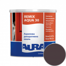 Эмаль акриловая Aura Luxpro Remix Aqua 30 RAL 3007 (чёрно-бордовый) полуматовая