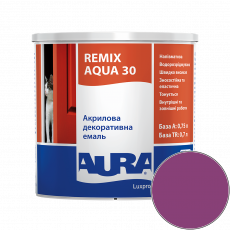 Эмаль акриловая Aura Luxpro Remix Aqua 30 RAL 4006 (насыщенный фиолетовый) полуматовая