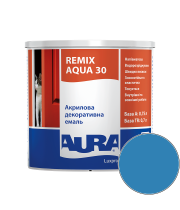 Емаль акрилова Aura Luxpro Remix Aqua 30 RAL 5015 (небесно-блакитний) напівматова