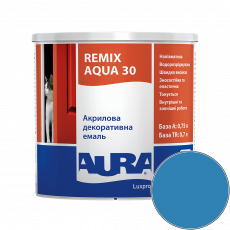 Эмаль акриловая Aura Luxpro Remix Aqua 30 RAL 5015 (небесно-голубой) полуматовая