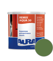 Емаль акрилова Aura Luxpro Remix Aqua 30 RAL 6010 (трав'яно-зелений) напівматова