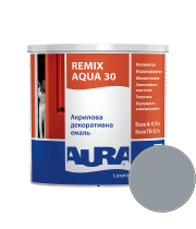 Емаль акрилова Aura Luxpro Remix Aqua 30 RAL 7001 (сріблясто-сірий) напівматова