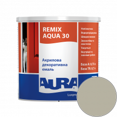 Эмаль акриловая Aura Luxpro Remix Aqua 30 RAL 7032 (грейж) полуматовая