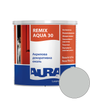 Емаль акрилова Aura Luxpro Remix Aqua 30 RAL 7035 (світло-сірий) напівматова