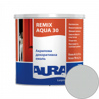 Эмаль акриловая Aura Luxpro Remix Aqua 30 RAL 7035 (светло-серый) полуматовая