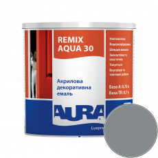 Эмаль акриловая Aura Luxpro Remix Aqua 30 RAL 7046 (телегрей) полуматовая