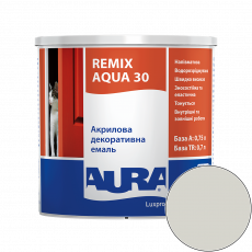 Эмаль акриловая Aura Luxpro Remix Aqua 30 RAL 9002 (серо-белый) полуматовая