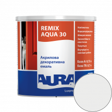 Эмаль акриловая Aura Luxpro Remix Aqua 30 RAL 9003 (сигнальный белый) полуматовая