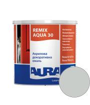 Емаль акрилова Aura Luxpro Remix Aqua 30 RAL 9018 (паперово-білий) напівматова