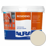 Краска фасадная силиконовая Aura Luxpro Residens RAL 1013 (жемчужно-белый) матовая 2.7 л