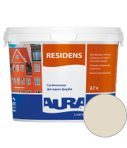 Краска фасадная силиконовая Aura Luxpro Residens RAL 1013 (жемчужно-белый) матовая