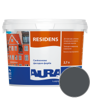 Краска фасадная силиконовая Aura Luxpro Residens RAL 7016 (антрацитово-серый) матовая