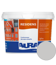 Краска фасадная силиконовая Aura Luxpro Residens RAL 7047 (телегрей 4) матовая