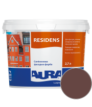 Краска фасадная силиконовая Aura Luxpro Residens RAL 8015 (каштановый коричневый) матовая