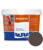 Краска фасадная силиконовая Aura Luxpro Residens RAL 8017 (шоколадно-коричневый) матовая
