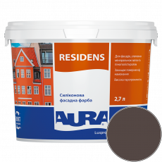Краска фасадная силиконовая Aura Luxpro Residens RAL 8017 (шоколадно-коричневый) матовая
