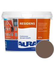Краска фасадная силиконовая Aura Luxpro Residens RAL 8025 (бледно-коричневый) матовая