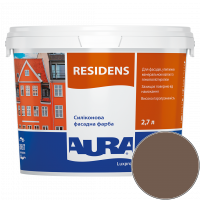 Фарба фасадна силіконова Aura Luxpro Residens RAL 8025 (блідо-коричневий) матова