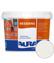 Краска фасадная силиконовая Aura Luxpro Residens RAL 9010 (чисто белый) матовая