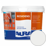 Краска фасадная силиконовая Aura Luxpro Residens RAL 9016 (транспортный белый) матовая 2.7 л