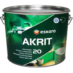 Фарба акрилатна Eskaro Akrit 20 для стін і стель миюча біла